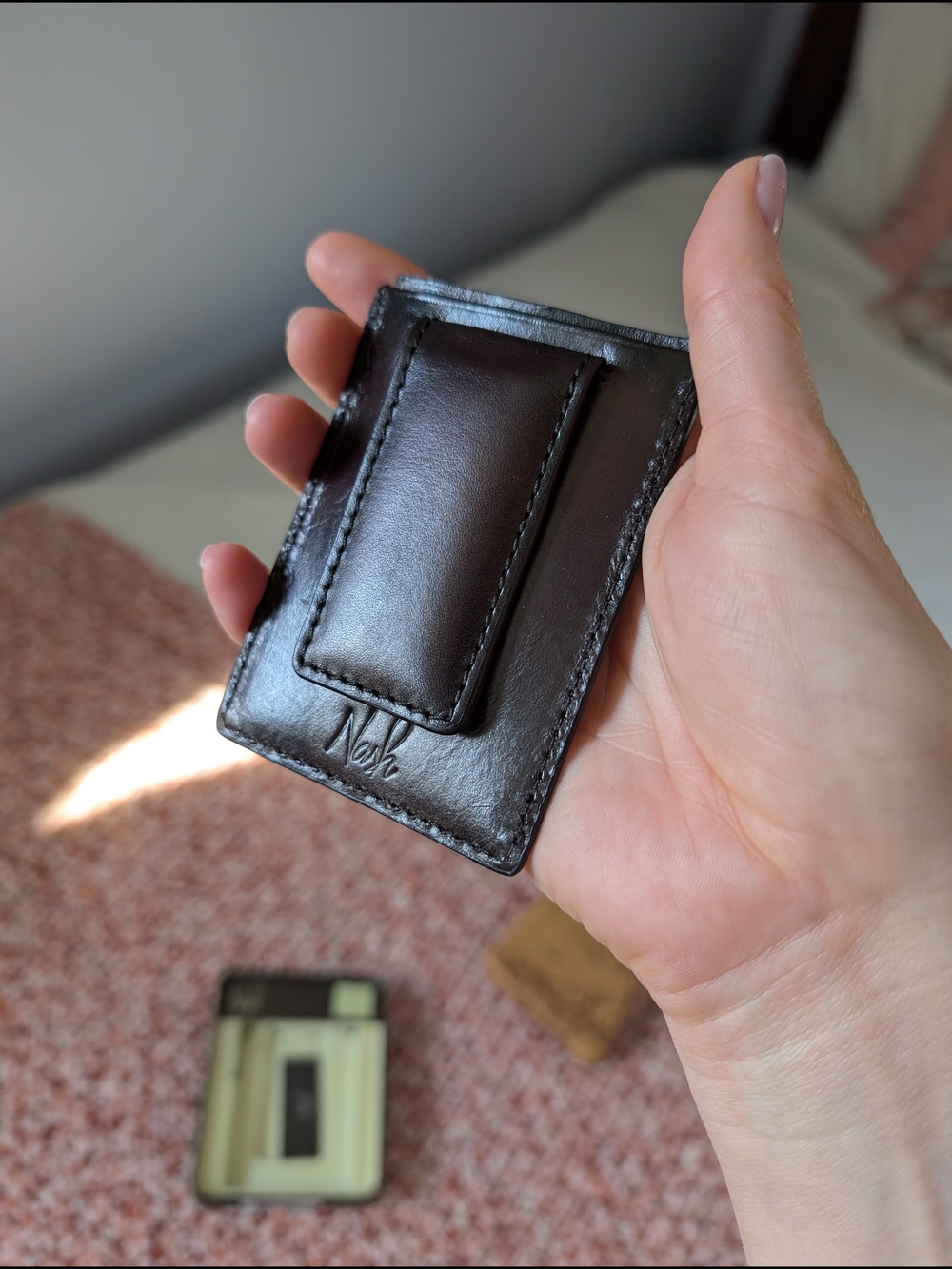 NEW Nash Men's Dark Brown Leather Money Clip/Wallet - $45 Retail
